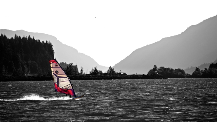 Wind Surfing In The Columbia River Mac Wallpaper