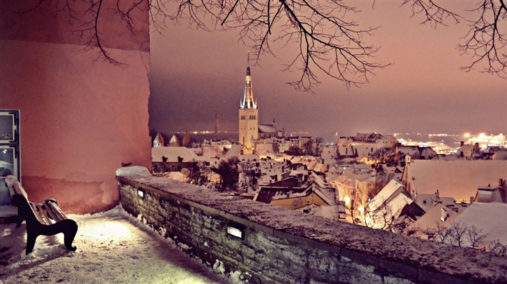 Winter In Tallinn Mac Wallpaper