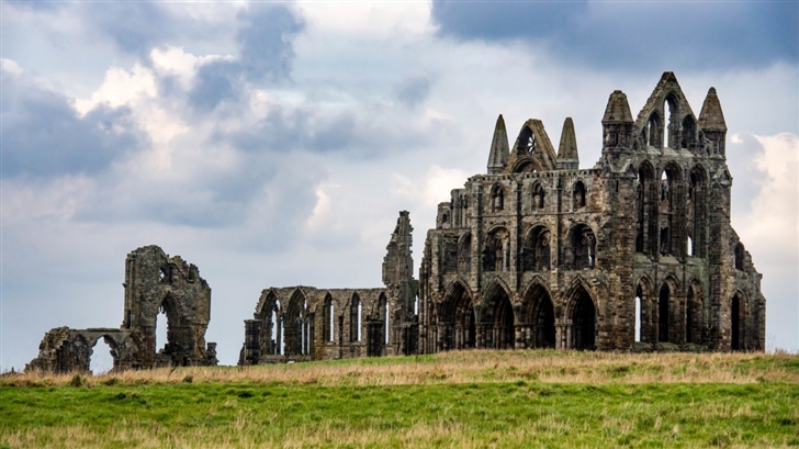 Famous Whitby Abbey Monastery Ruins Mac Wallpaper