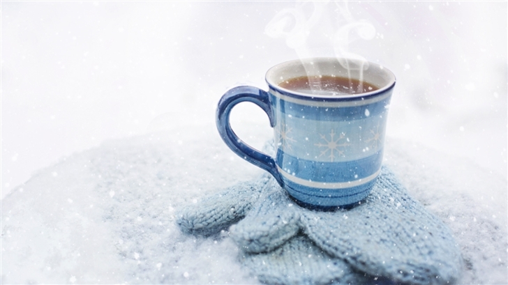 Hot Coffee Winter Mac Wallpaper