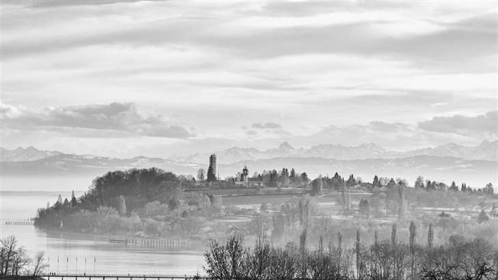 Lake Constance In Front Of The Alps Mac Wallpaper