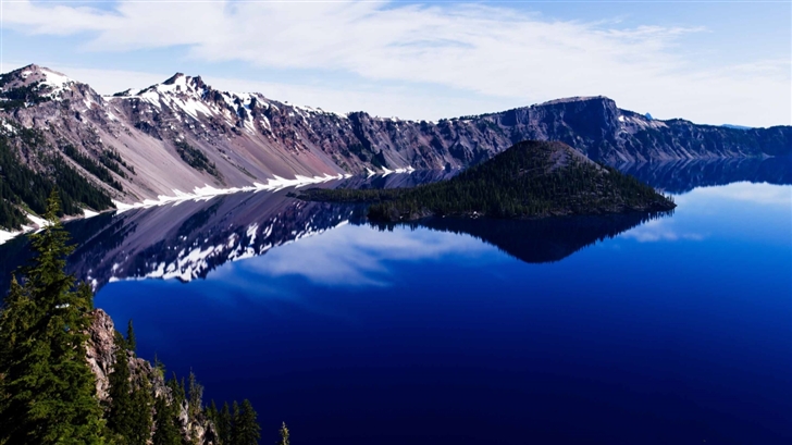 Crater Lake Panorama Mac Wallpaper