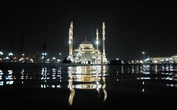 Grozny Mosque At Night All Mac wallpaper