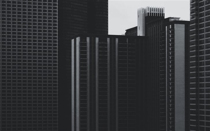 Gloomy urban buildings Mac Wallpaper