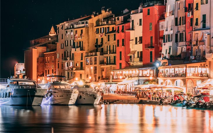 Italian riviera by night Mac Wallpaper