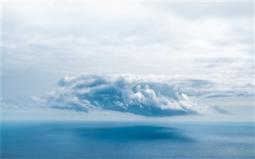 Lonely Cloud on the Sea MacBook Air wallpaper
