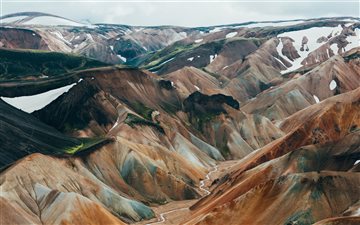 brown mountain range MacBook Air wallpaper