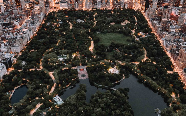 Central Park from above -... Mac Wallpaper