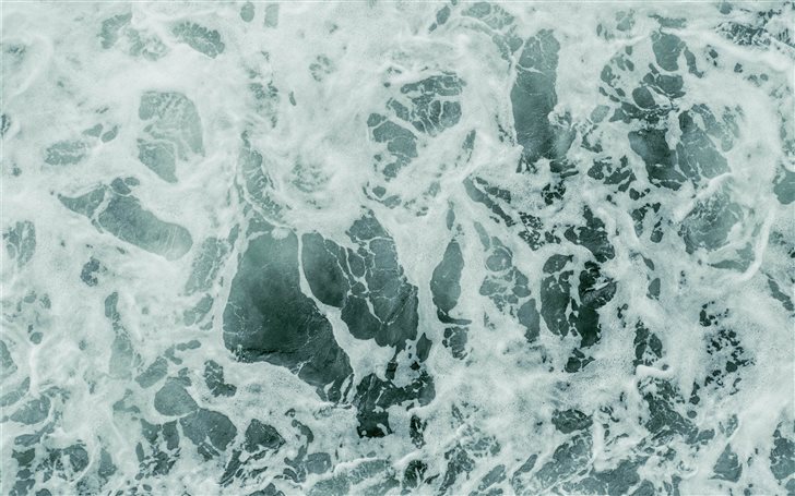 Foamy Atlantic Sea Mac Wallpaper
