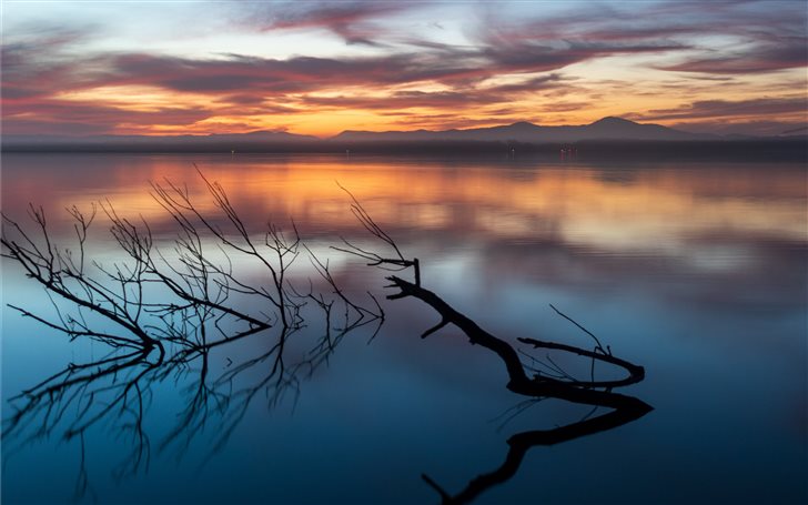 Sunset over Myall Lake Mac Wallpaper