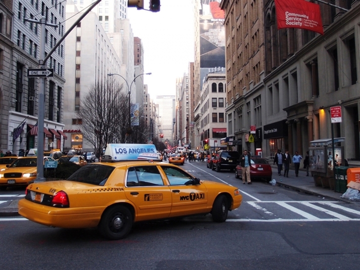 Taxi Street New York United States Mac Wallpaper
