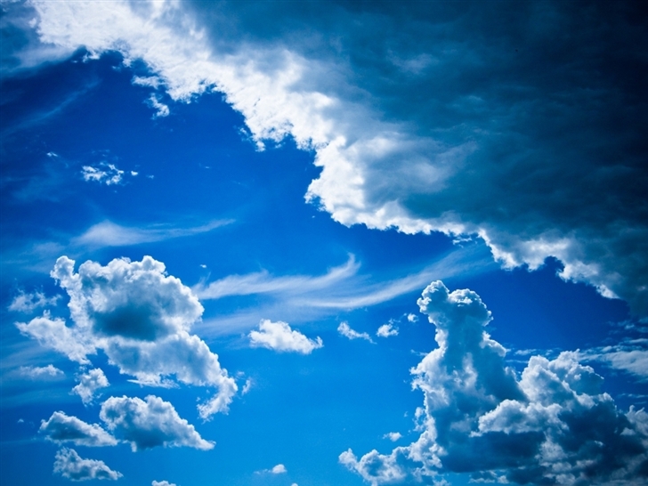 Blue clouds Mac Wallpaper