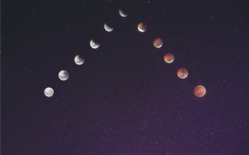 time lapse photography of assorted moon illustrati All Mac wallpaper