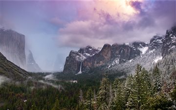 snow covered mountain under gray clouds during day All Mac wallpaper