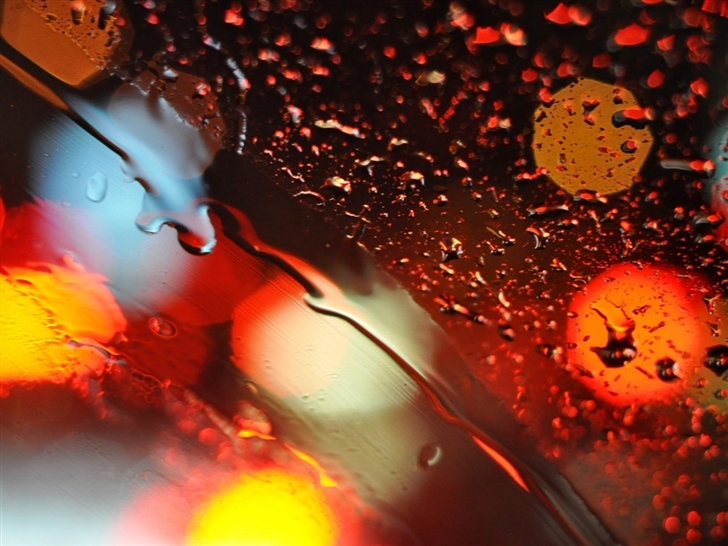Bokeh glass lights water drop Mac Wallpaper