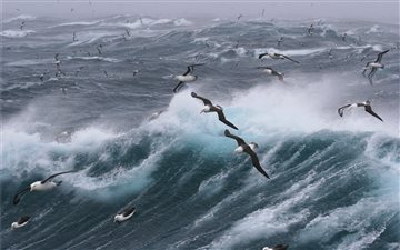 ocean waves iMac wallpaper