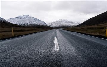asphalt road with mountain background All Mac wallpaper