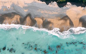 top view photography of seashore during daytime All Mac wallpaper