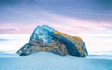 rock on seashore during daytime MacBook Pro wallpaper