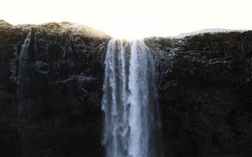 sunlight reflection on waterfalls All Mac wallpaper