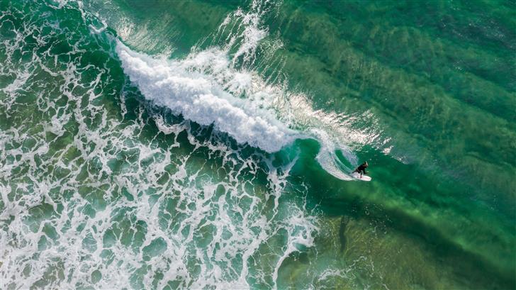 aerial photography of surfing person Mac Wallpaper