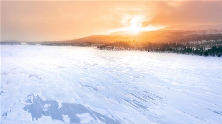 snow covered field during daytime Mac Wallpaper