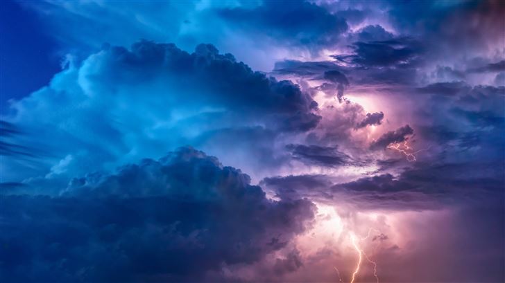 thunderstorm lightning 5k Mac Wallpaper