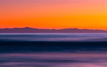 sea long exposure sunset 5k All Mac wallpaper