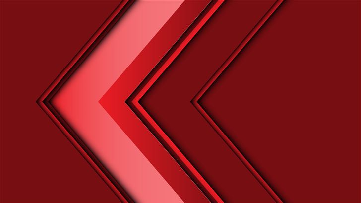 abstract arrow 3d red 5k Mac Wallpaper