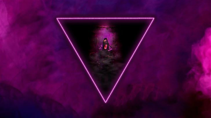 cyberpunk abstract triangle darkness Mac Wallpaper