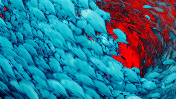 blue red texture abstract 5k Mac Wallpaper