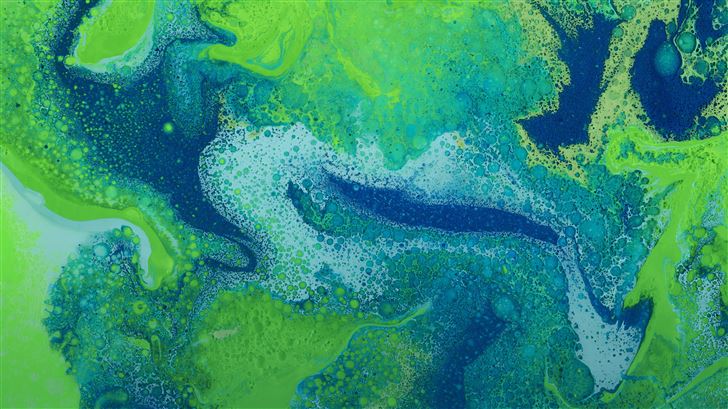 green abstract 5k Mac Wallpaper