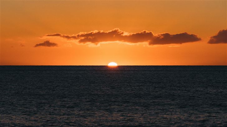 sunset ocean 5k Mac Wallpaper