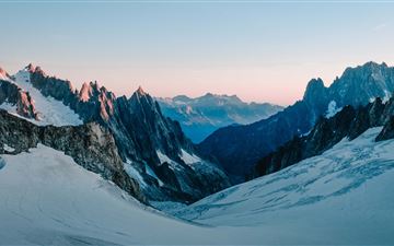 mountains covered in snow 4k 5k All Mac wallpaper