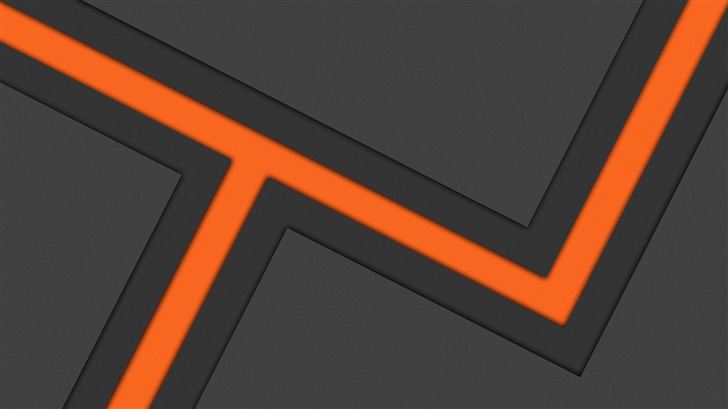 orange burning dark shape abstract 5k Mac Wallpaper