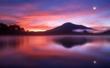 water under blue and red sky All Mac wallpaper