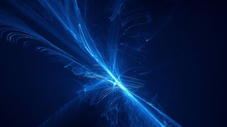 fractal blue abstract 3d 5k Mac Wallpaper