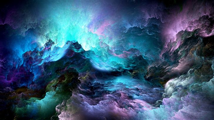 glowing clouds abstract 5k Mac Wallpaper