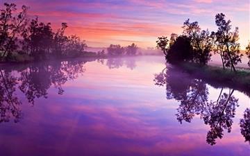 Purple river reflection All Mac wallpaper