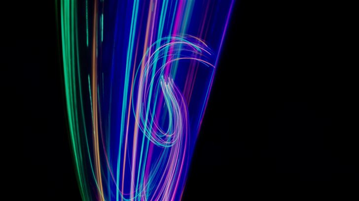 neon lights 5k Mac Wallpaper