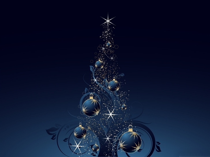 Blue christmas tree Mac Wallpaper