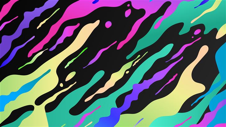 colorful color splashes abstract 8k Mac Wallpaper