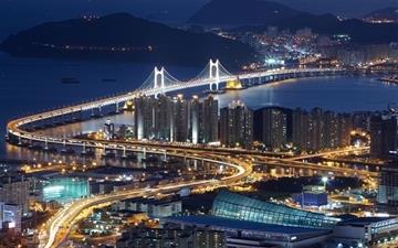 Gwangan bridge busan south korea All Mac wallpaper