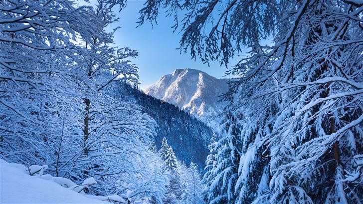 snow alps austria 5k Mac Wallpaper