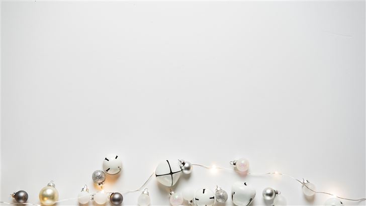 beaded of white string light Mac Wallpaper