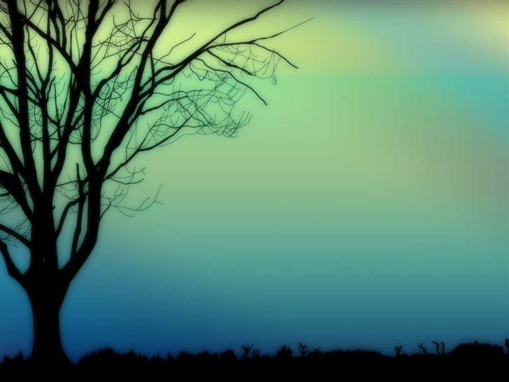 Silhouettes tree Mac Wallpaper