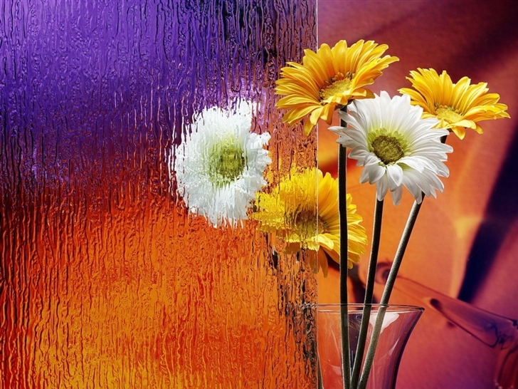 Flower glass Mac Wallpaper