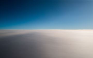 blue sky plane landscape All Mac wallpaper