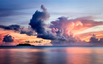 clouds over the sea 8k All Mac wallpaper