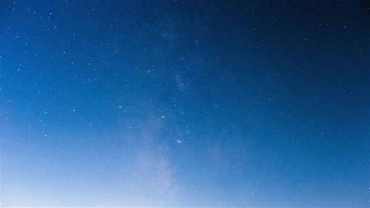 blue sky with stars 5k Mac Wallpaper